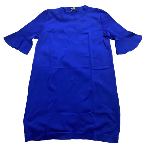 COS | Dresses | Cos Blue Bell Sleeve Dress Nwt Size S Fits M85 | Poshmark
